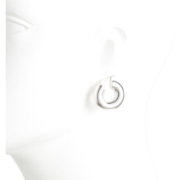 MILOR SILVER Made In Italy Sterling Silver Hoop Earrings - Picture 2 of 2